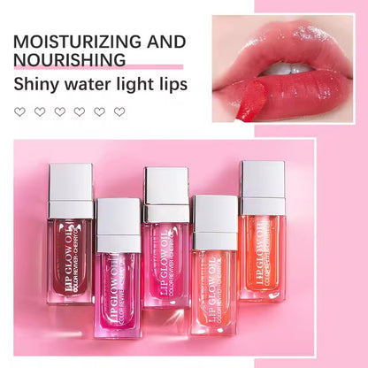 Mirror Water Lip Glaze Long-lasting Waterproof Crystal Jelly Oil Lip Tint Moisturizing Non-stick Cup Lip Glow Oil Care Cosmetics