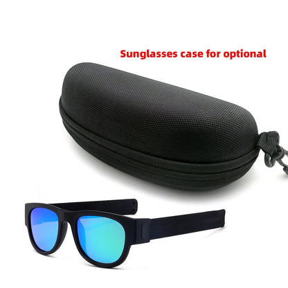 VIVIBEE Novelty Mirror Men Polarized Folding Sunglasses New Arrival Slap Sport Foldable Wristband Shades 2024 Trend Product