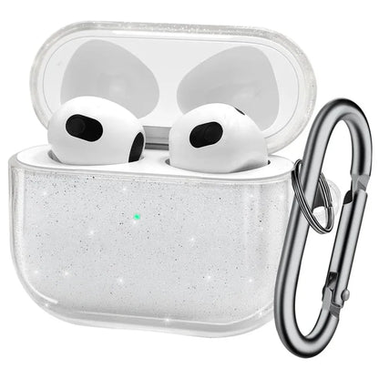 Bling Glitter Soft TPU Earphone Case for Airpods Pro 2 2022 2nd Generation Air Pods 3 1 3rd Gen with Keychain Cover Accessories