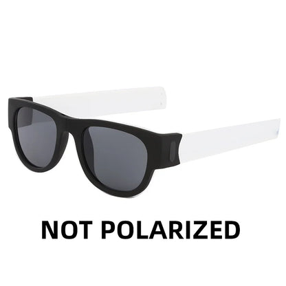 VIVIBEE Novelty Mirror Men Polarized Folding Sunglasses New Arrival Slap Sport Foldable Wristband Shades 2024 Trend Product